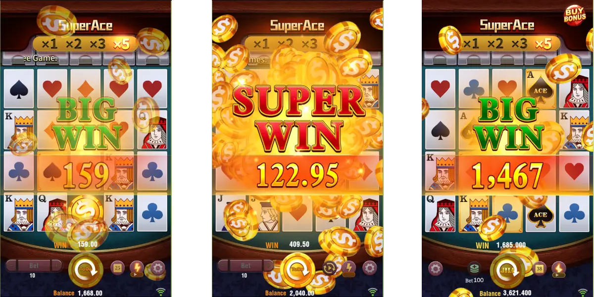 Super Ace 1024 ways to win layout